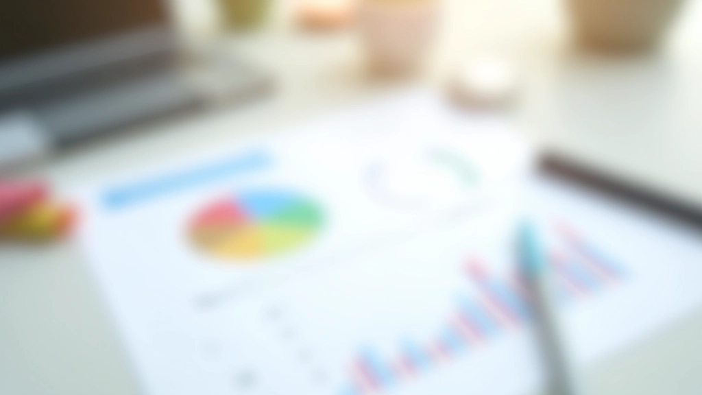 Barevný graf na papíře s tužkou a zvýrazňovačem na stole